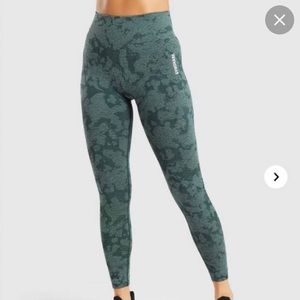 Gymshark Camo Seamless Leggings - Green